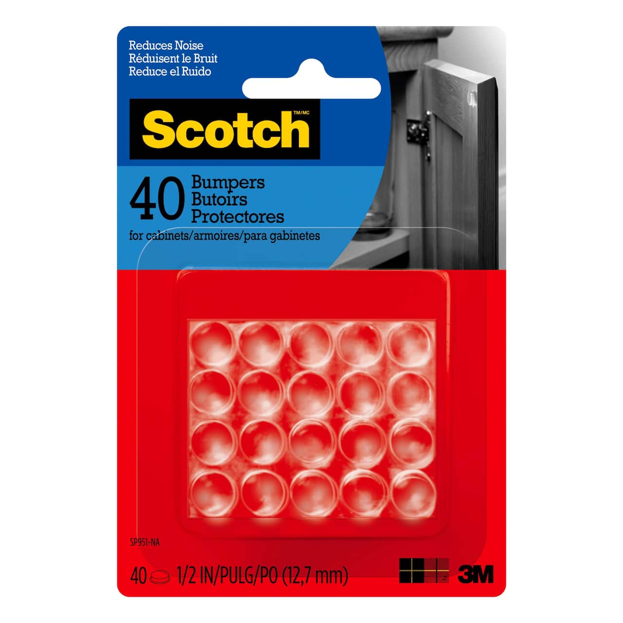 Scotch™ Round Self-Adhesive Bumpers, Clear